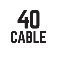 Download up to 40 with cable